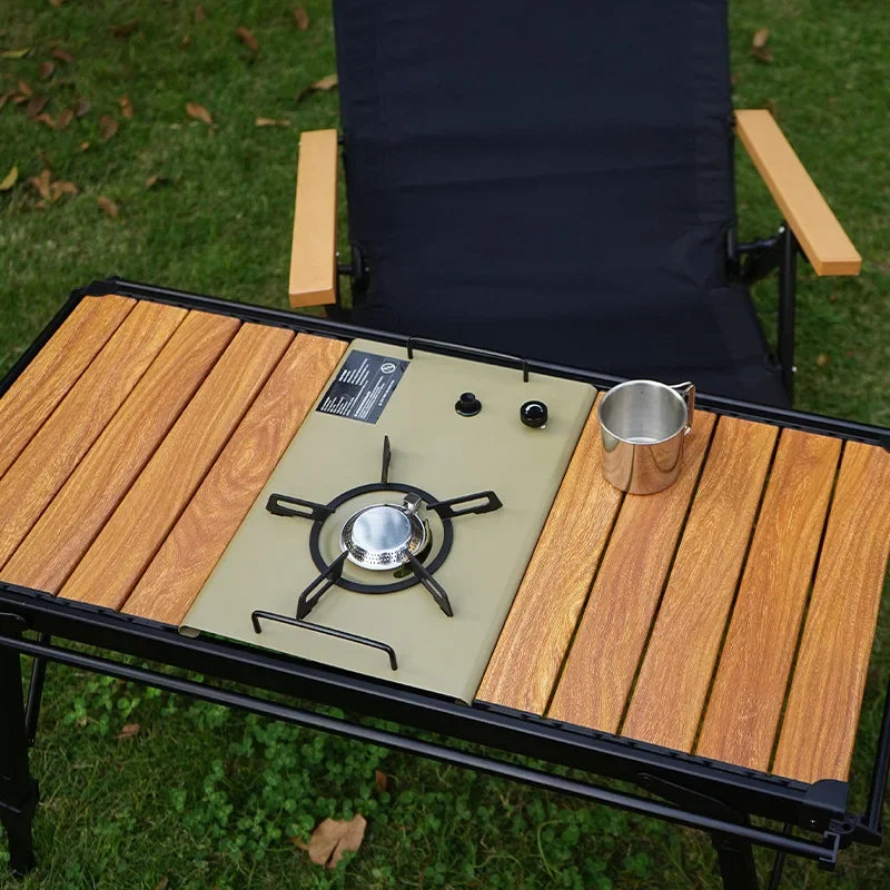 MOUNTAINHIKER Folding Camping IGT Table – Lightweight Wood Outdoor BBQ & Picnic Table