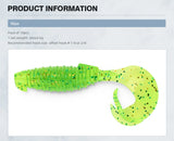 MEREKING Flapper Grub Fishing Lure – 77mm, 6g Soft Silicone Artificial Bait