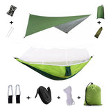 Portable Camping Hammock with Mosquito Net & Rain Shelter