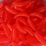 50pcs Silicone Maggot Grub Soft Fishing Lures