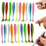 10pcs T-Tail Worm Soft Lures