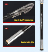 Telescopic Fishing Rod – 3.9m/4.2m/5.0m Carbon Surfcasting Rod, Travel Spinning & Baitcasting Rod with 20–250g Power Casting