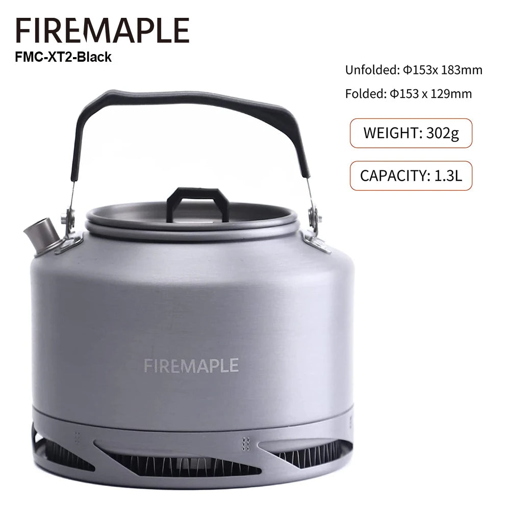 Fire Maple Hiking Teapot – Outdoor Camping Kettle with Heat Exchanger & Filter (0.8L / 1.3L)