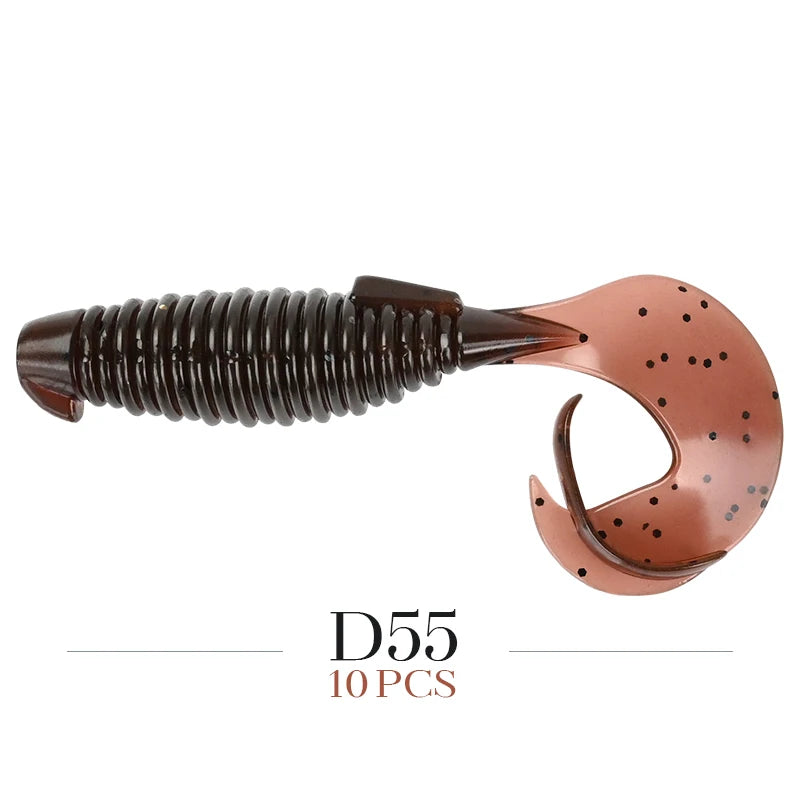 MEREKING Flapper Grub Fishing Lure – 77mm, 6g Soft Silicone Artificial Bait