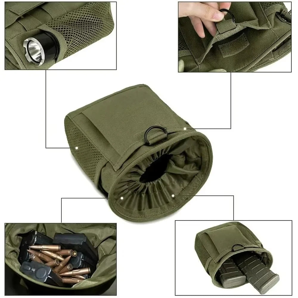 MOLLE Dump Pouch – Adjustable Hunting Ammo & Magazine Recovery Bag