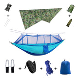 Portable Camping Hammock with Mosquito Net & Rain Shelter