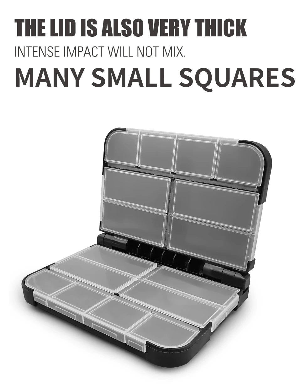 LUREHOLIC Fishing Tackle Box – Waterproof Organizer for Lures, Hooks, Jig Heads, Swivels, Snaps & Fishing Accessories Storage