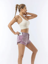 Women’s Double-Layer Quick-Dry Athletic Shorts