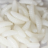 50pcs Silicone Maggot Grub Soft Fishing Lures
