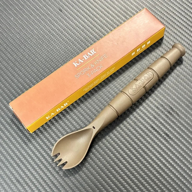 Foldable Camping Utensil Set – Stainless Steel Multi-Functional Knife Fork Spoon Combo, Portable Hiking & Outdoor Travel Cutlery