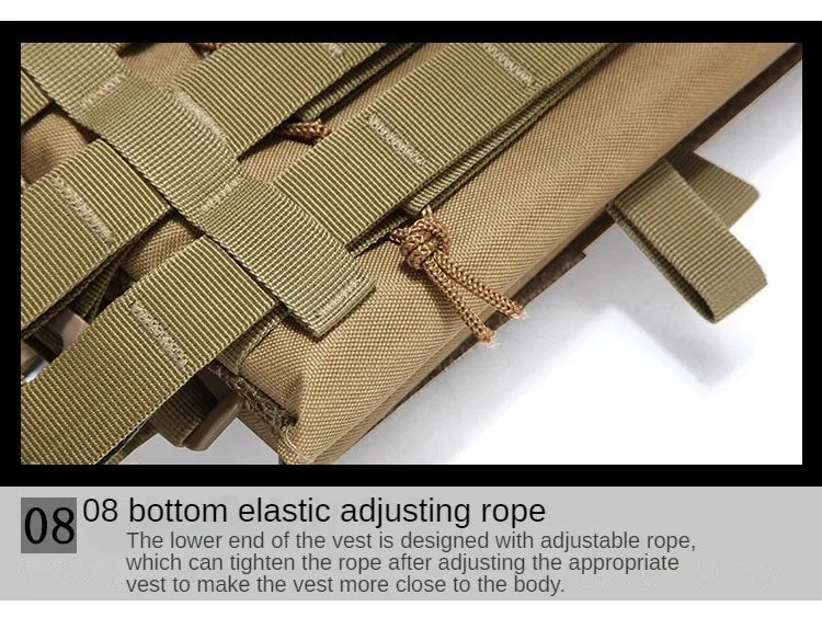 Nylon Tactical Vest – Body Armor Plate Carrier with MOLLE System for Airsoft