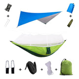 Portable Camping Hammock with Mosquito Net & Rain Shelter