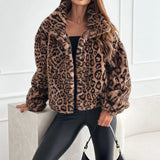 Leopard Print Women's Cardigan Jacket – Cozy, Stylish Fall Outerwear