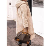 Women’s Reversible Quilted Hooded Winter Jacket – Thick Warm Long Coat