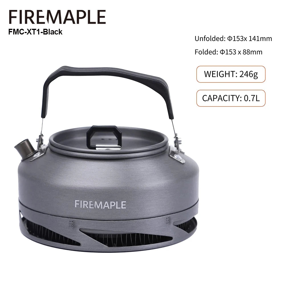 Fire Maple Hiking Teapot – Outdoor Camping Kettle with Heat Exchanger & Filter (0.8L / 1.3L)