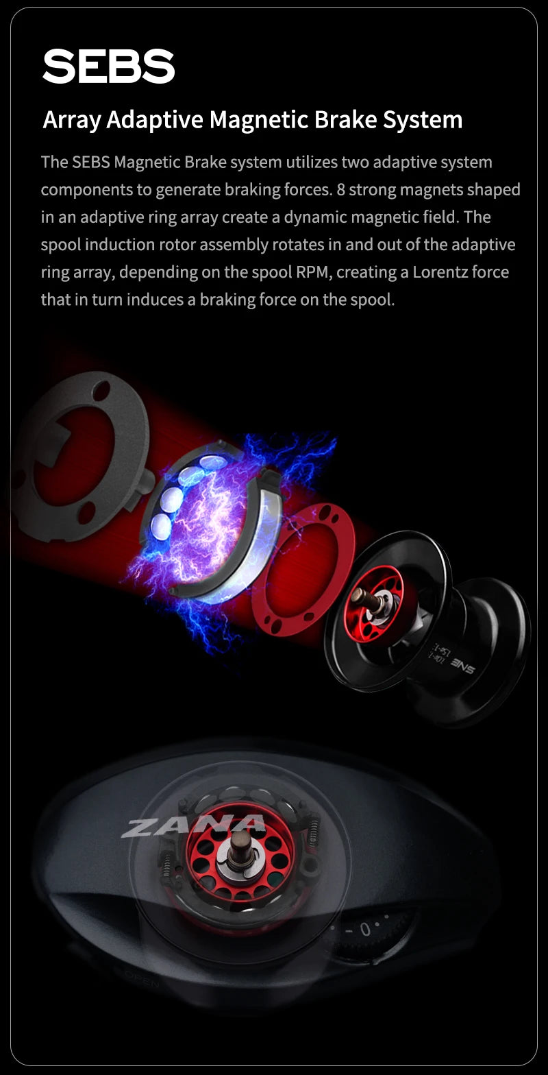 PURELURE ZANA Baitcasting Reel – 139g Aluminum Alloy Frame, 5.8g Spool, 7.6 Gear Ratio, 4KG Drag for Freshwater & Saltwater Fishing