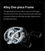 PURELURE ZANA Baitcasting Reel – 139g Aluminum Alloy Frame, 5.8g Spool, 7.6 Gear Ratio, 4KG Drag for Freshwater & Saltwater Fishing