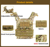 Nylon Tactical Vest – Body Armor Plate Carrier with MOLLE System for Airsoft