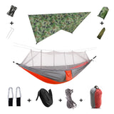 Portable Camping Hammock with Mosquito Net & Rain Shelter