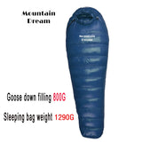 Winter Goose Down Mummy Sleeping Bag – Adult 3-Season Warmth