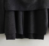 MUJER Women's Plush Padded Winter Coat – Asymmetric Scarf Parka