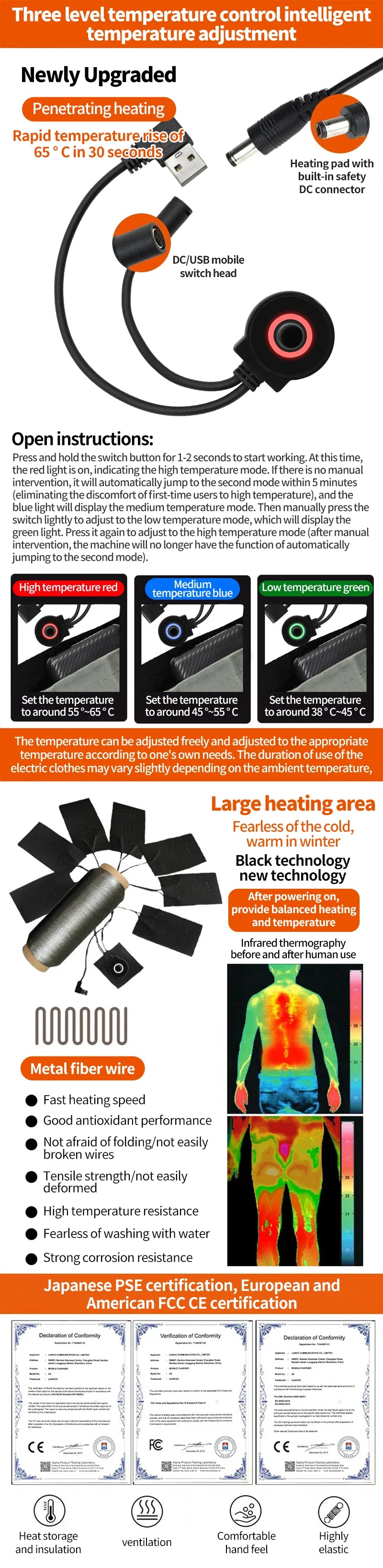 Outdoor USB Heated Sleeping Mat – Electric Camping Mattress Pad for Sleeping Bags