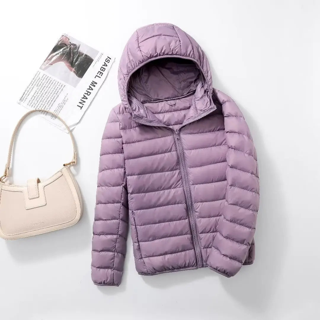 Women’s Ultra-Light Packable Puffer Jacket with Hood – Regular and Plus Size up to 3X