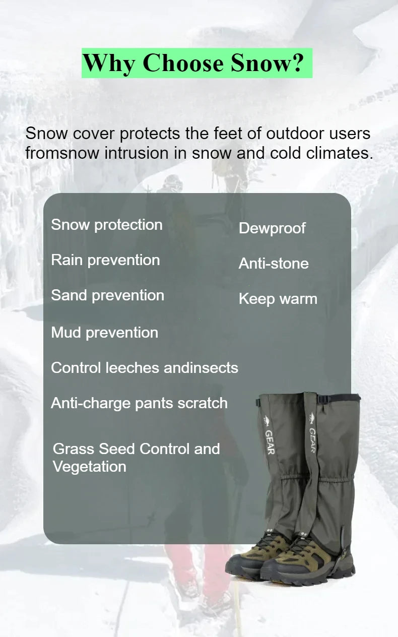 Outdoor Waterproof Hiking Leg Gaiters