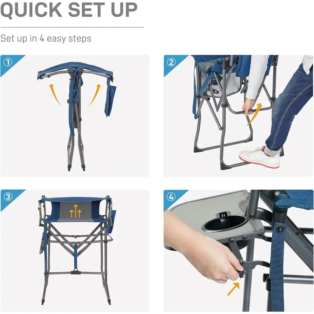 Portable Tall Folding Director’s Chair
