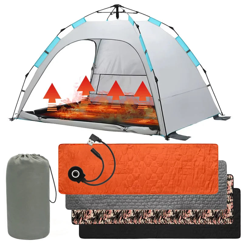 Outdoor USB Heated Sleeping Mat – Electric Camping Mattress Pad for Sleeping Bags