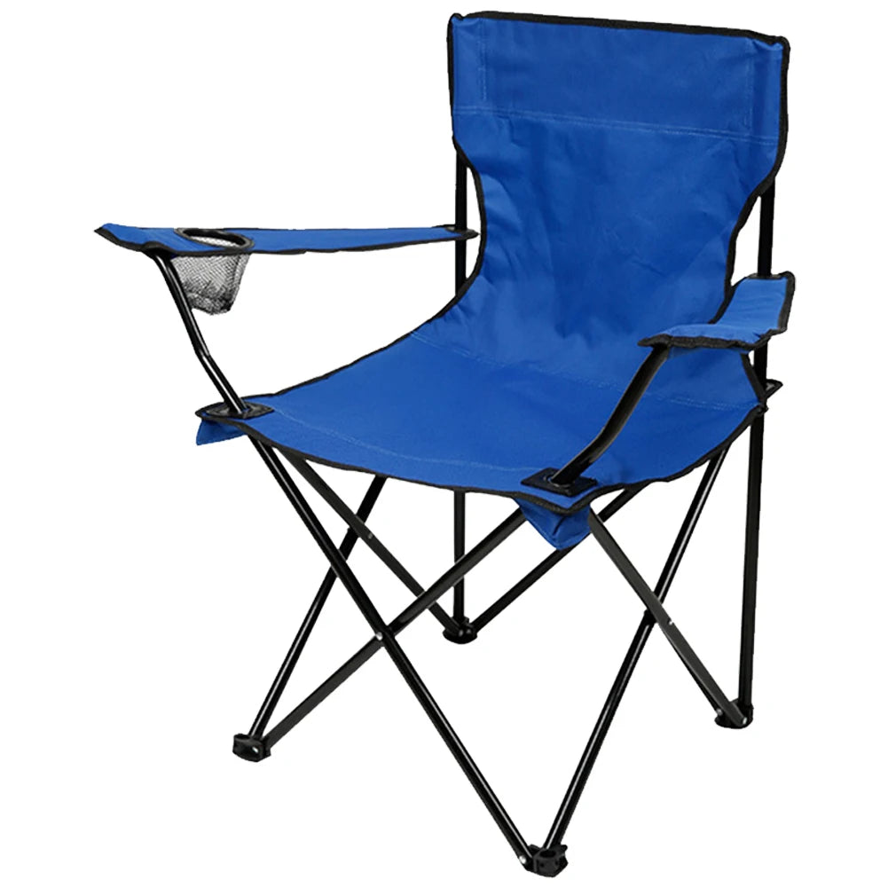 Foldable Camping Chair – Portable Outdoor Seat with Bottle Holder