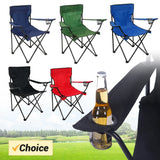 Foldable Camping Chair – Portable Outdoor Seat with Bottle Holder