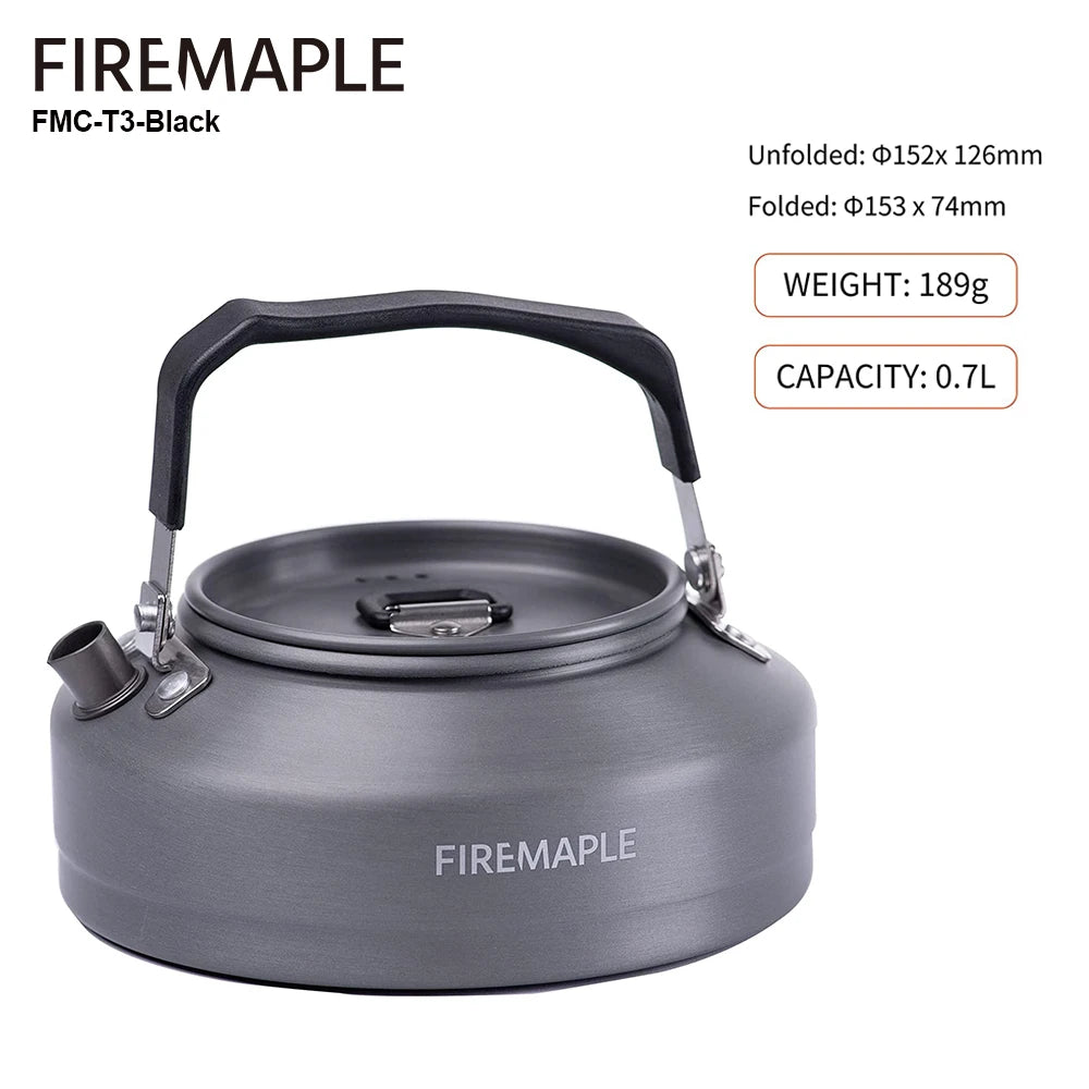 Fire Maple Hiking Teapot – Outdoor Camping Kettle with Heat Exchanger & Filter (0.8L / 1.3L)