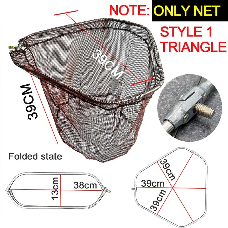 JOSBY Telescoping Foldable Fishing Landing Net – 2.1m/3m/4m Lightweight Carbon Fiber Pole for Carp & Sea Fishing