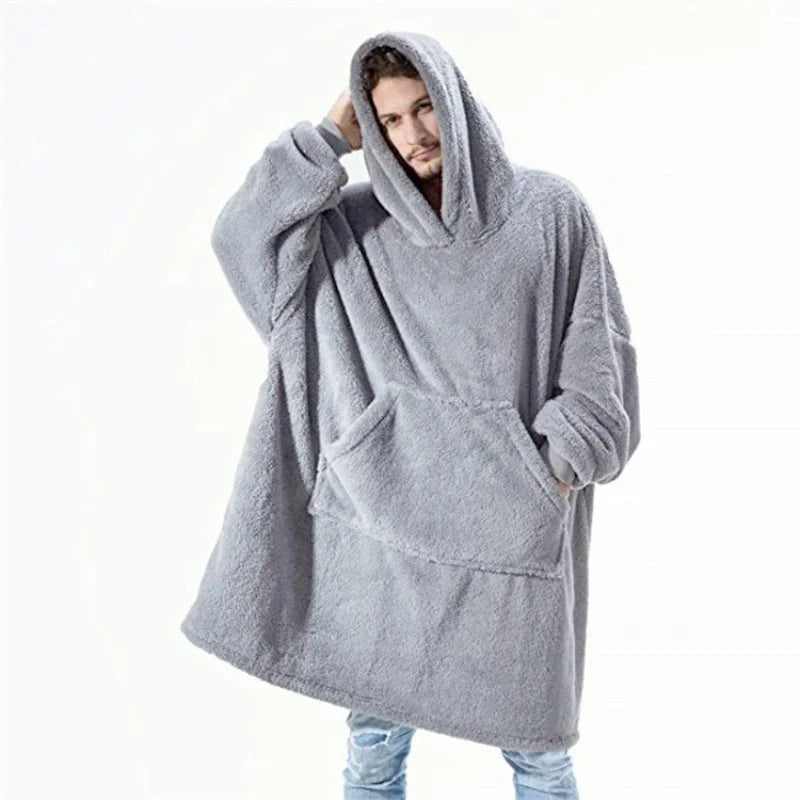 Women’s Winter Fleece Hoodie – Thick Warm Long Pullover with Pockets