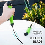 3-in-1 design stainless steel for filleting, boning, and slicing sashimi