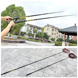 JOSBY Telescoping Foldable Fishing Landing Net – 2.1m/3m/4m Lightweight Carbon Fiber Pole for Carp & Sea Fishing