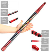 JOSBY Telescoping Foldable Fishing Landing Net – 2.1m/3m/4m Lightweight Carbon Fiber Pole for Carp & Sea Fishing