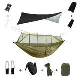 Portable Camping Hammock with Mosquito Net & Rain Shelter