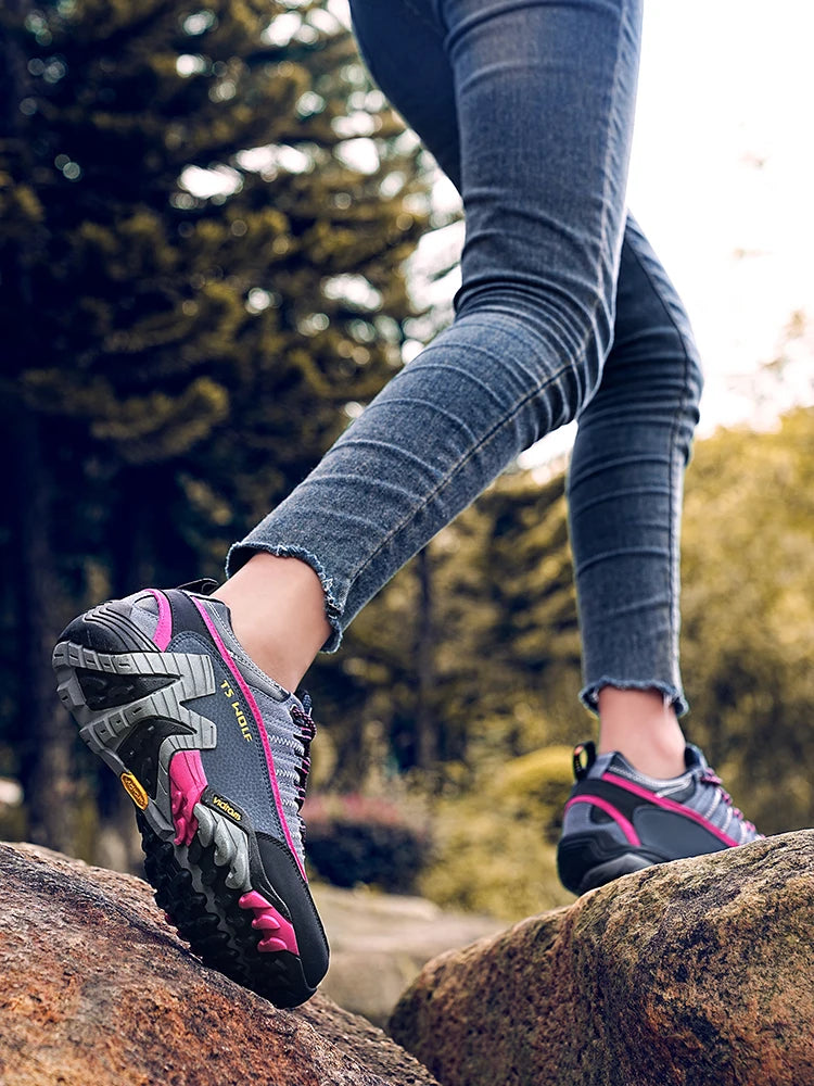 Outdoor Lover Trekking Shoes Men Waterproof Hiking Shoes Mountain Boots Genuine Leather Woodland Hunting Tactical Shoes