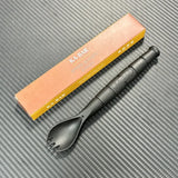 Foldable Camping Utensil Set – Stainless Steel Multi-Functional Knife Fork Spoon Combo, Portable Hiking & Outdoor Travel Cutlery