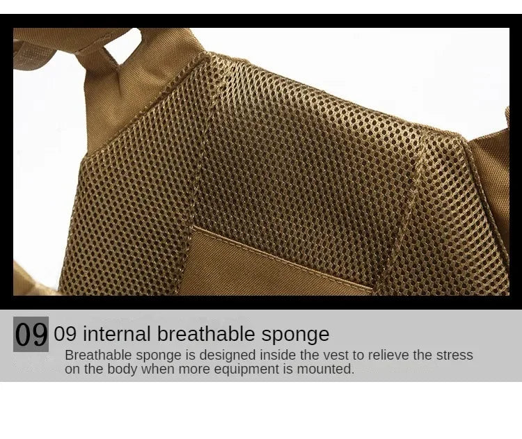 Nylon Tactical Vest – Body Armor Plate Carrier with MOLLE System for Airsoft