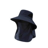 Unisex Summer Wide Brim Waterproof and Quick-drying Panama Caps Outdoor Visor Bucket Hats Mesh Breathable Sun Hat with Neck Flap