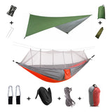 Portable Camping Hammock with Mosquito Net & Rain Shelter