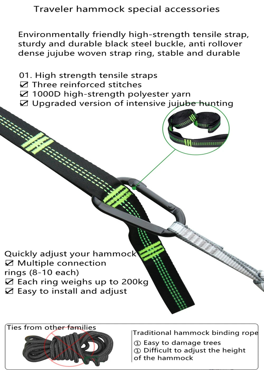 Portable Outdoor Double Hammock