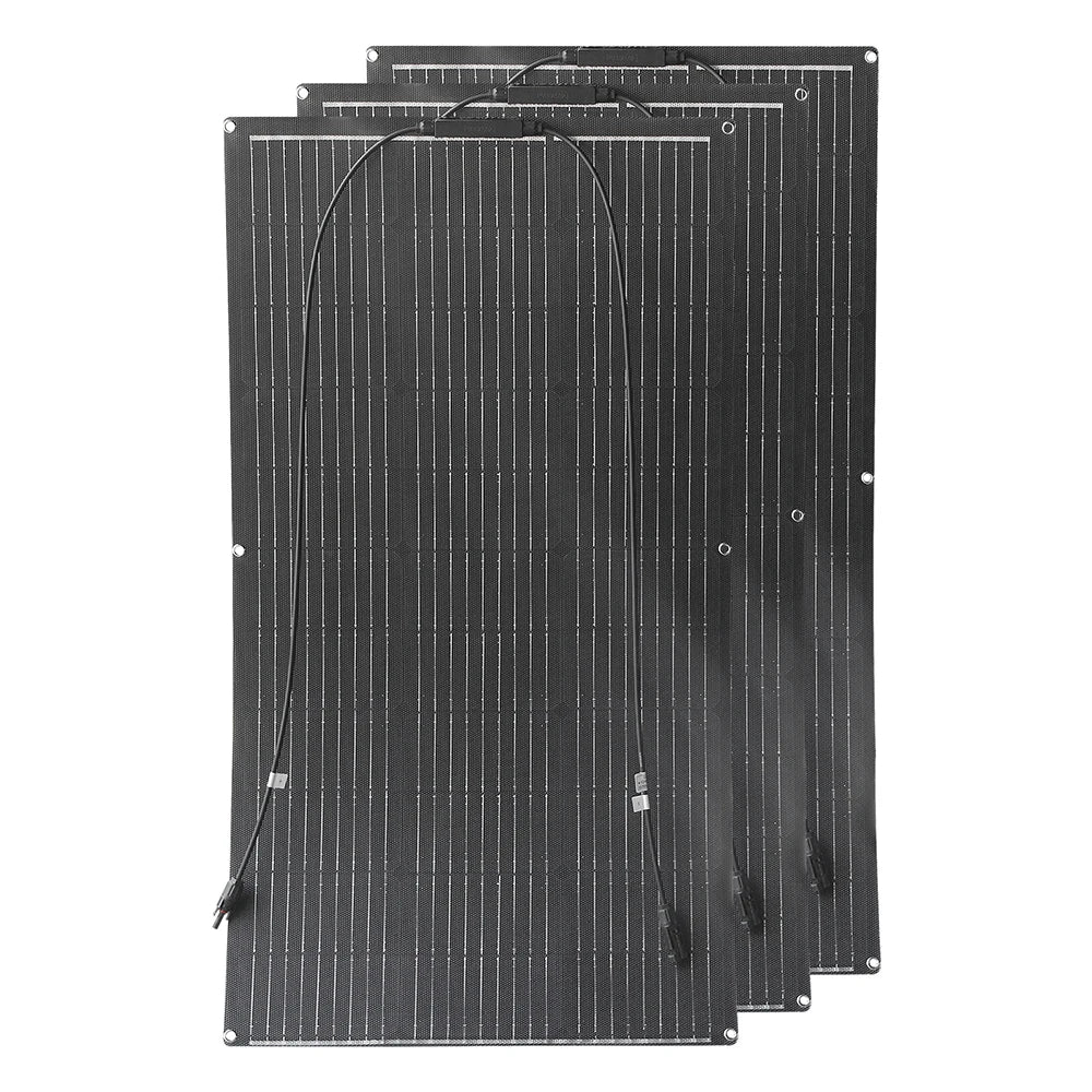 High Efficiency ETFE Flexible Solar Panel Monocrystalline 100W 200W 300W 400W Kit for 12V Battery Charger Off-Grid Power Camping