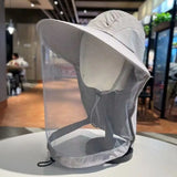 Unisex Summer Wide Brim Waterproof and Quick-drying Panama Caps Outdoor Visor Bucket Hats Mesh Breathable Sun Hat with Neck Flap