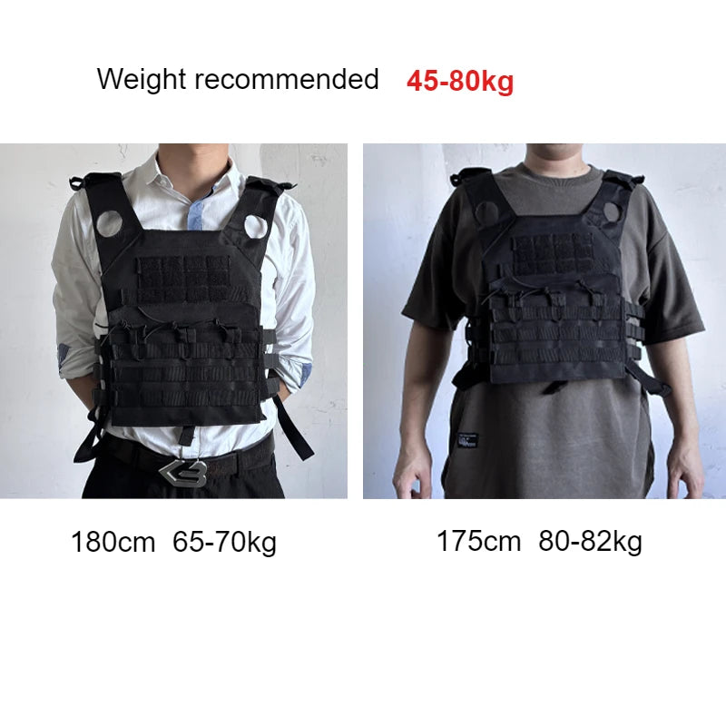 Nylon Tactical Vest – Body Armor Plate Carrier with MOLLE System for Airsoft