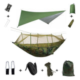 Portable Camping Hammock with Mosquito Net & Rain Shelter