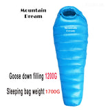 Winter Goose Down Mummy Sleeping Bag – Adult 3-Season Warmth